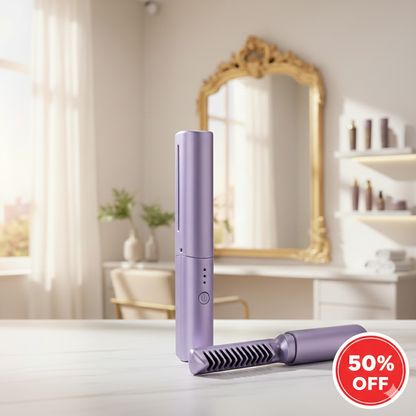 Portable Mobile Heat Comb – Quick Heating Hair Straightening & Styling Brush