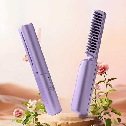 Portable Mobile Heat Comb – Quick Heating Hair Straightening & Styling Brush